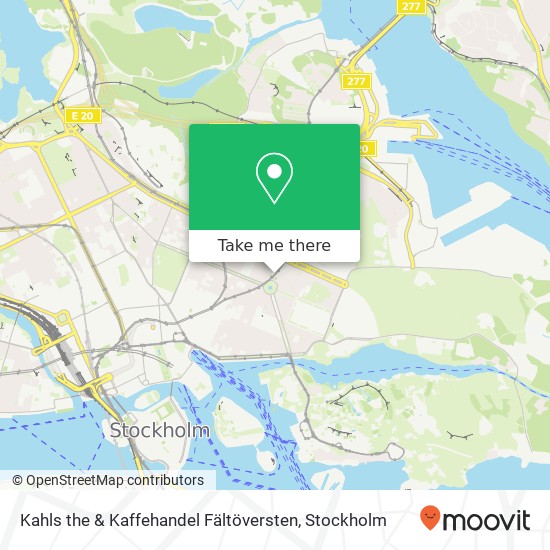 Kahls the & Kaffehandel Fältöversten, Karlaplan 13 SE-115 20 Stockholm karta