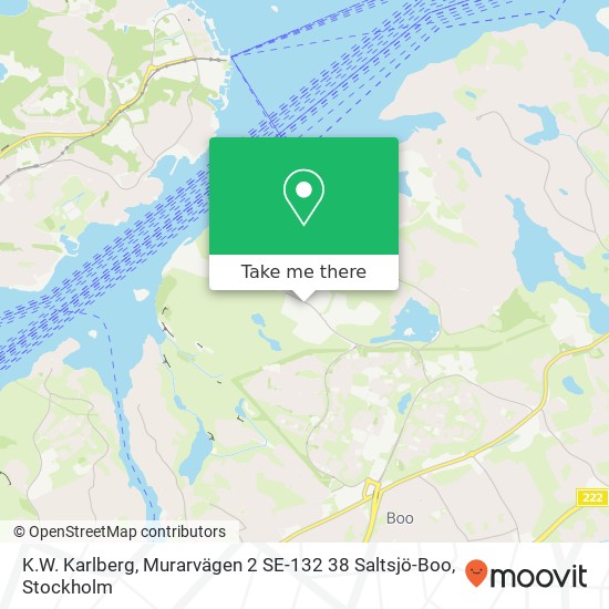 K.W. Karlberg, Murarvägen 2 SE-132 38 Saltsjö-Boo karta