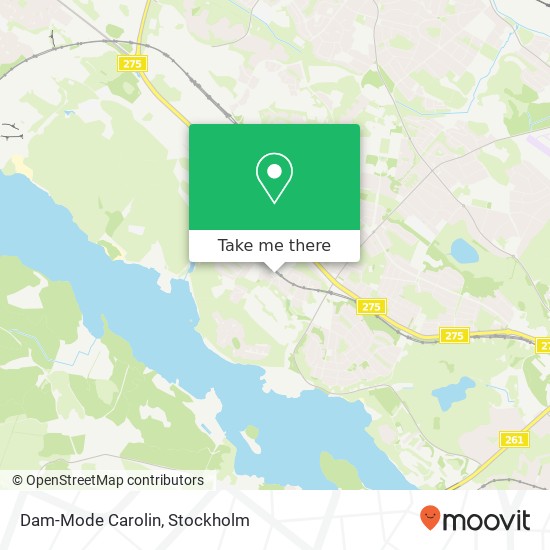 Dam-Mode Carolin, Blackebergsplan 1 SE-168 49 Bromma karta