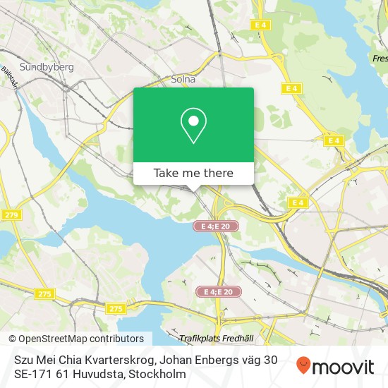 Szu Mei Chia Kvarterskrog, Johan Enbergs väg 30 SE-171 61 Huvudsta karta