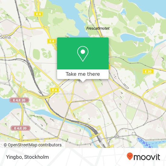 Yingbo, Norrtullsgatan 57 SE-113 45 Stockholm karta