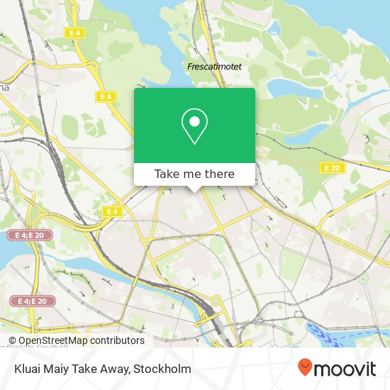 Kluai Maiy Take Away, Hagagatan 44 SE-113 47 Stockholm karta