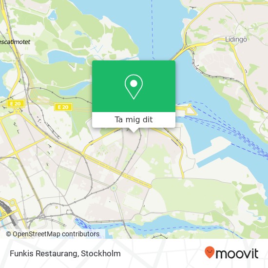 Funkis Restaurang, Furusundsgatan 9 SE-115 37 Stockholm karta