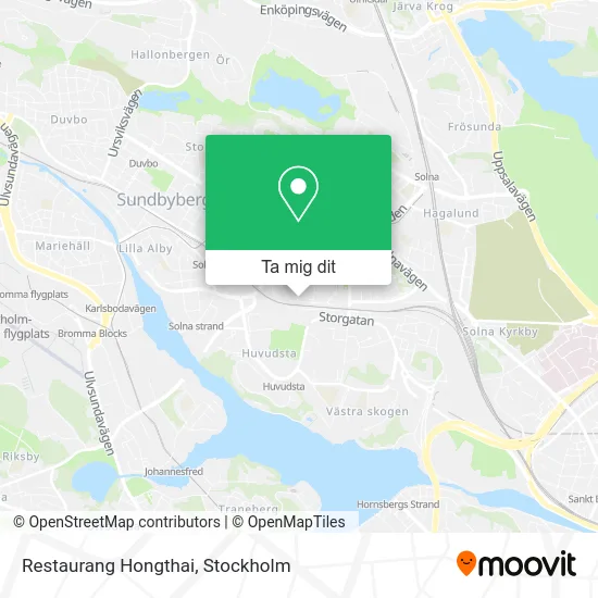 Restaurang Hongthai karta