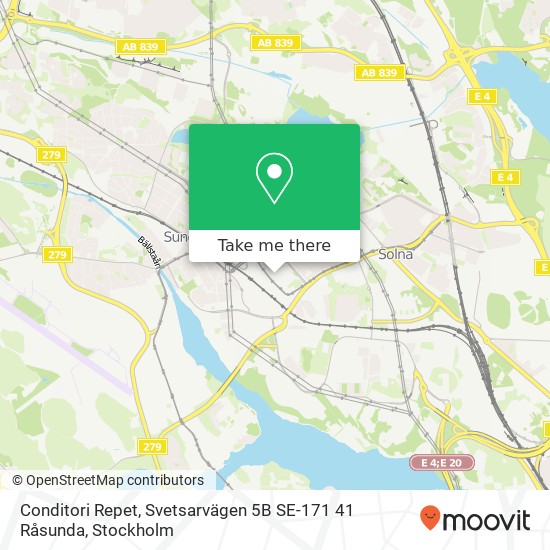 Conditori Repet, Svetsarvägen 5B SE-171 41 Råsunda karta