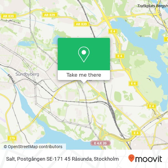 Salt, Postgången SE-171 45 Råsunda karta