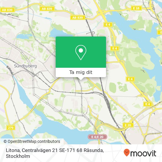 Litona, Centralvägen 21 SE-171 68 Råsunda karta