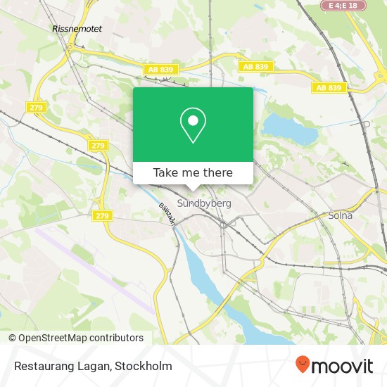 Restaurang Lagan, Sturegatan 34 SE-172 31 Sundbyberg karta