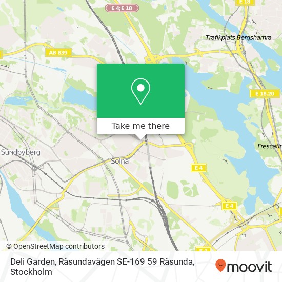 Deli Garden, Råsundavägen SE-169 59 Råsunda karta