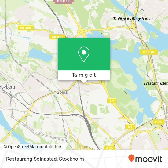 Restaurang Solnastad, Råsundavägen 31 SE-169 67 Solna karta