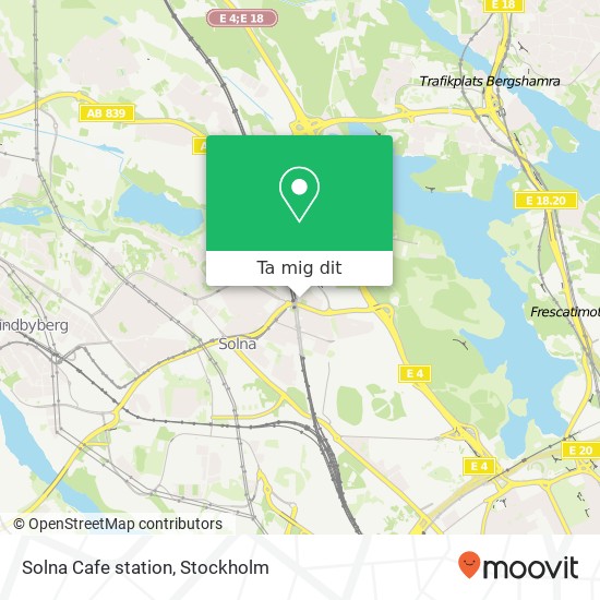 Solna Cafe station, Rättarvägen 8 SE-169 68 Hagalund karta