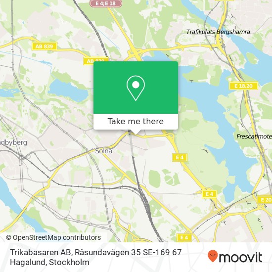 Trikabasaren AB, Råsundavägen 35 SE-169 67 Hagalund karta