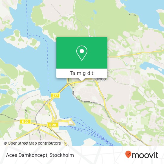 Aces Damkoncept, Stockholmsvägen 18 SE-181 50 Lidingö karta
