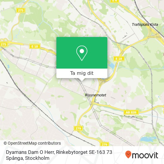 Dyamans Dam O Herr, Rinkebytorget SE-163 73 Spånga karta