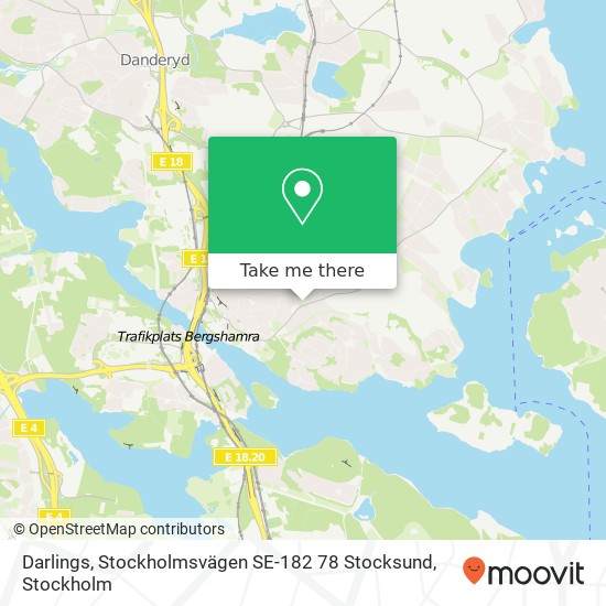 Darlings, Stockholmsvägen SE-182 78 Stocksund karta