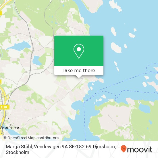 Marga Ståhl, Vendevägen 9A SE-182 69 Djursholm karta