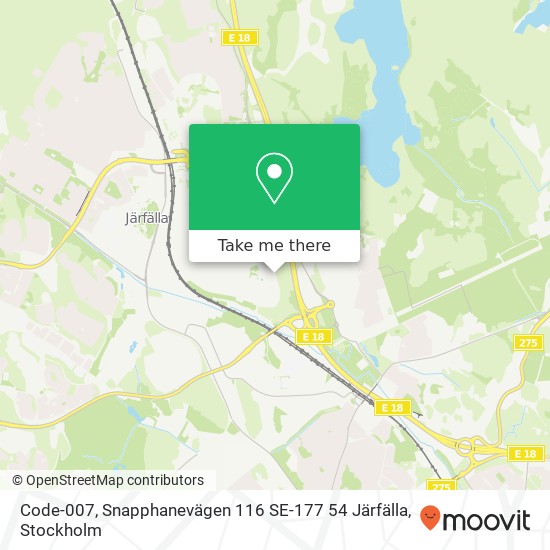 Code-007, Snapphanevägen 116 SE-177 54 Järfälla karta