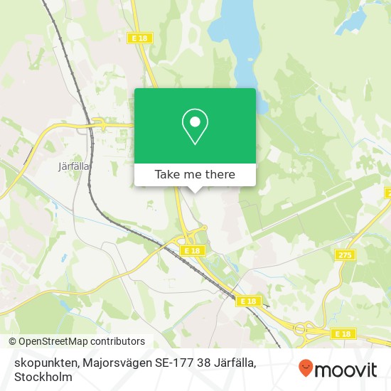 skopunkten, Majorsvägen SE-177 38 Järfälla karta