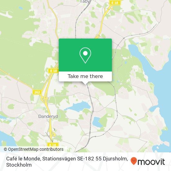 Café le Monde, Stationsvägen SE-182 55 Djursholm karta