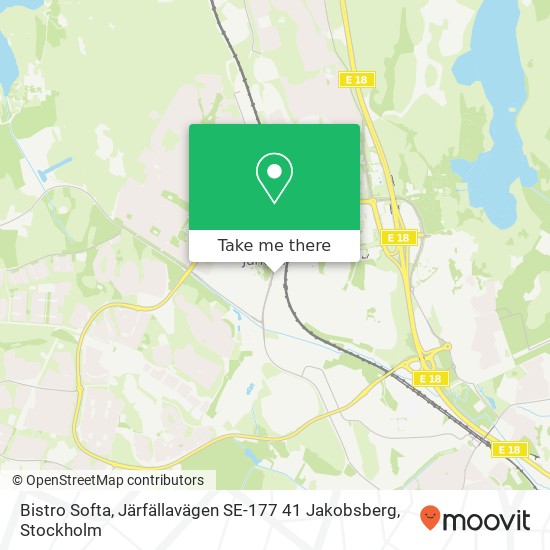 Bistro Softa, Järfällavägen SE-177 41 Jakobsberg karta