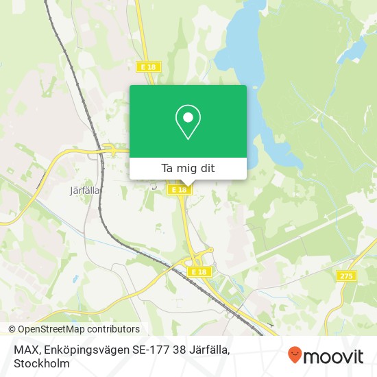 MAX, Enköpingsvägen SE-177 38 Järfälla karta