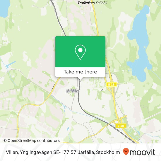 Villan, Ynglingavägen SE-177 57 Järfälla karta