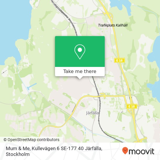 Mum & Me, Kullevägen 6 SE-177 40 Järfälla karta