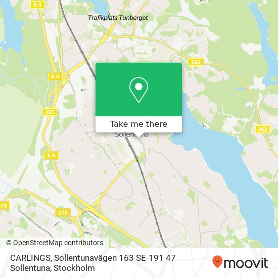 CARLINGS, Sollentunavägen 163 SE-191 47 Sollentuna karta