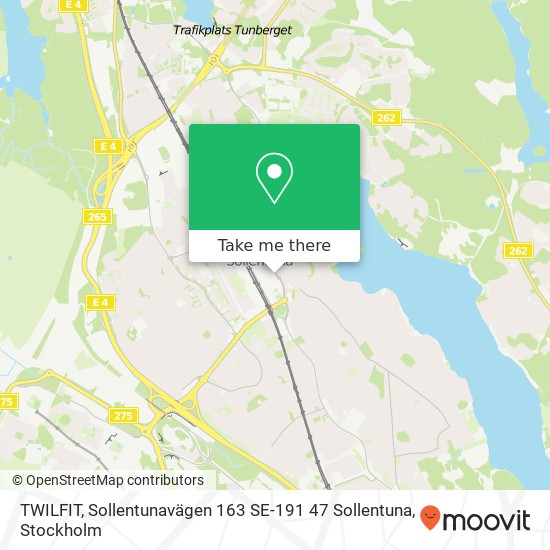 TWILFIT, Sollentunavägen 163 SE-191 47 Sollentuna karta