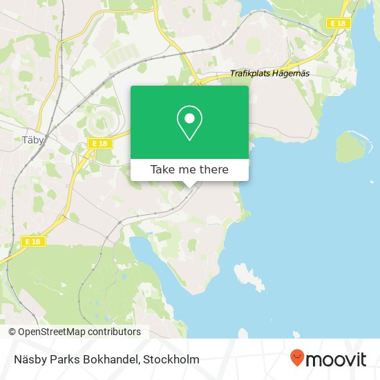 Näsby Parks Bokhandel karta