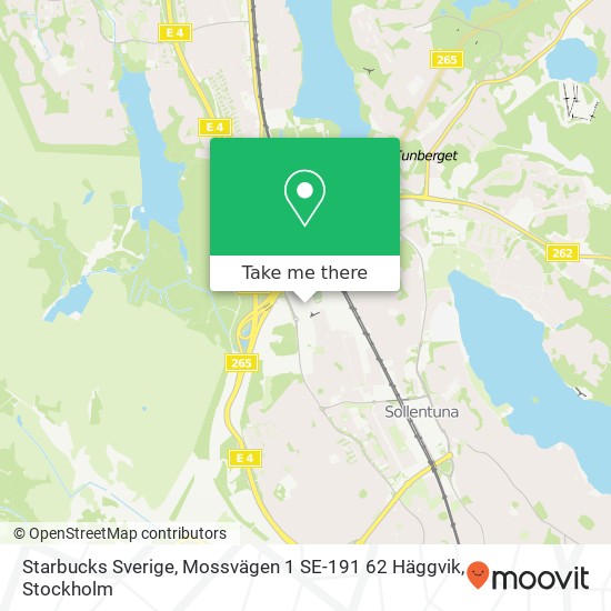 Starbucks Sverige, Mossvägen 1 SE-191 62 Häggvik karta