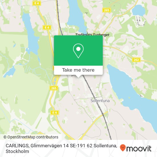 CARLINGS, Glimmervägen 14 SE-191 62 Sollentuna karta