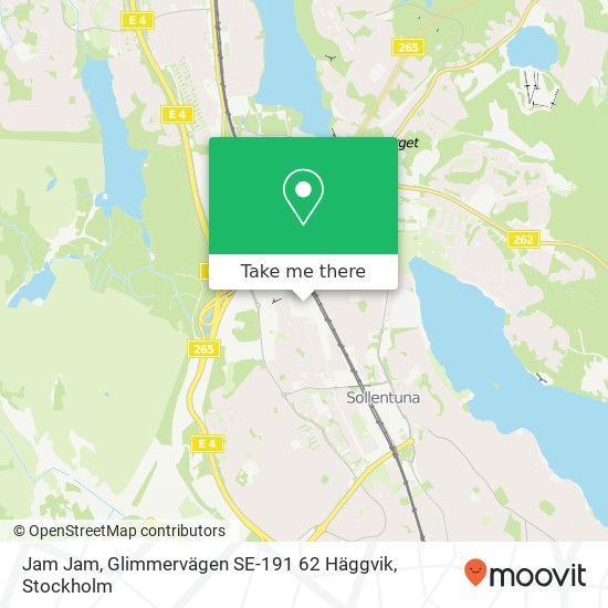 Jam Jam, Glimmervägen SE-191 62 Häggvik karta