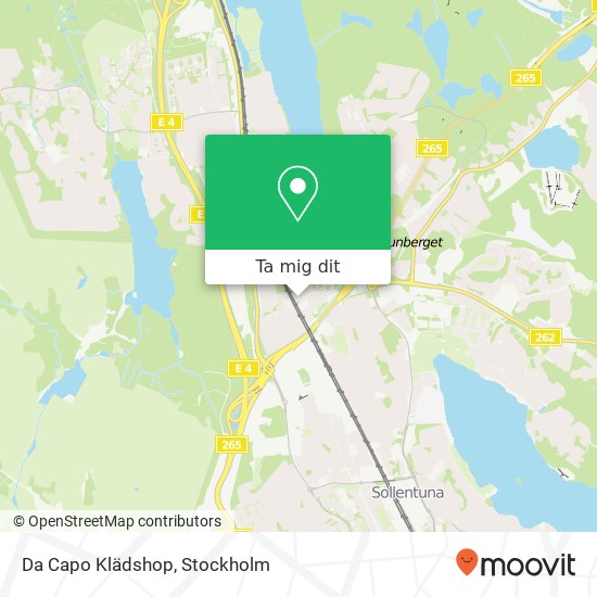 Da Capo Klädshop, Häggviksvägen 18 SE-191 50 Sollentuna karta