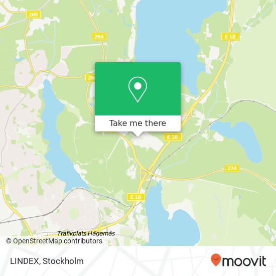 LINDEX, Saluvägen 2 SE-187 66 Täby karta