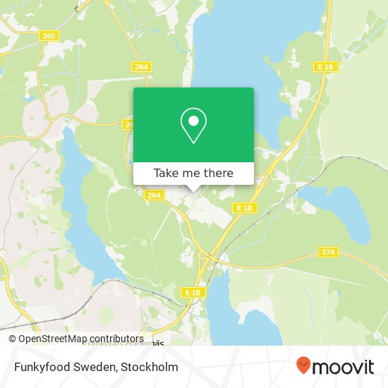 Funkyfood Sweden, Hantverkarvägen 2 SE-187 66 Arninge karta