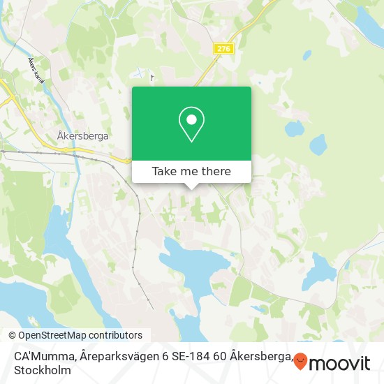 CA'Mumma, Åreparksvägen 6 SE-184 60 Åkersberga karta