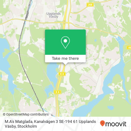 M.A's Matglada, Kanalvägen 3 SE-194 61 Upplands Väsby karta