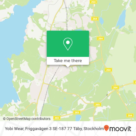 Yobi Wear, Friggavägen 3 SE-187 77 Täby karta