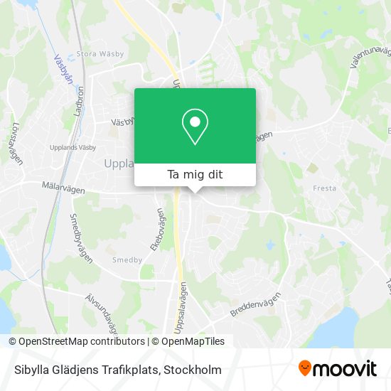Sibylla Glädjens Trafikplats karta
