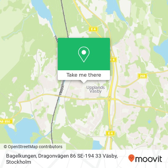 Bagelkungen, Dragonvägen 86 SE-194 33 Väsby karta