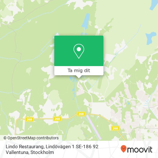 Lindo Restaurang, Lindövägen 1 SE-186 92 Vallentuna karta