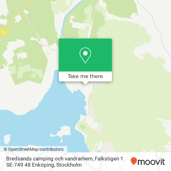 Bredsands camping och vandrarhem, Falkstigen 1 SE-749 48 Enköping karta