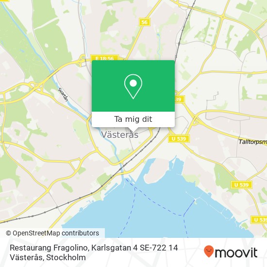 Restaurang Fragolino, Karlsgatan 4 SE-722 14 Västerås karta