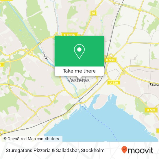 Sturegatans Pizzeria & Salladsbar, Sturegatan SE-722 13 Västerås karta