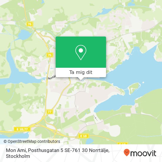 Mon Ami, Posthusgatan 5 SE-761 30 Norrtälje karta