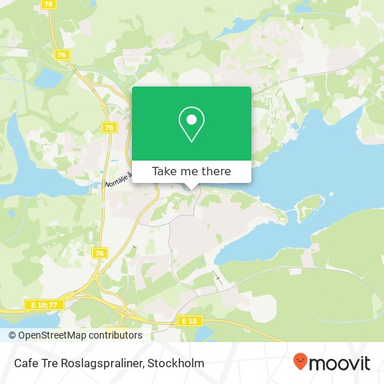 Cafe Tre Roslagspraliner, Tillfällegatan 8 SE-761 30 Norrtälje karta