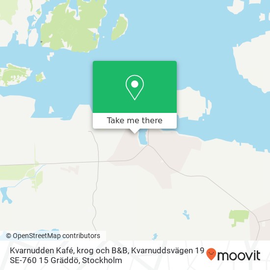 Kvarnudden Kafé, krog och B&B, Kvarnuddsvägen 19 SE-760 15 Gräddö karta