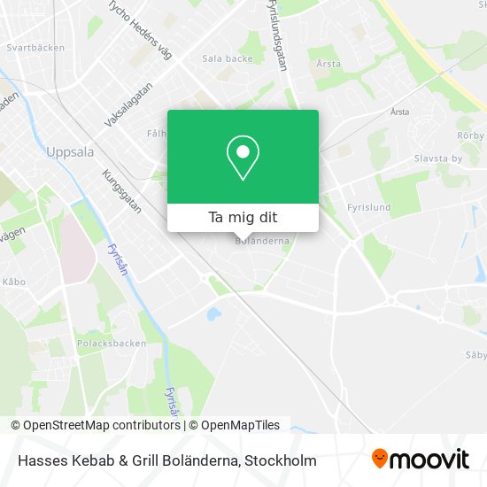 Hasses Kebab & Grill Boländerna karta