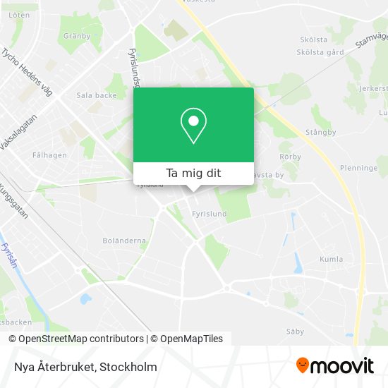Nya Återbruket karta